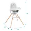 imageMunchkin 360 Cloud Baby and Toddler High Chair with Clear Seat and 360 Swivel White and Grey with Wooden LegsSEAT