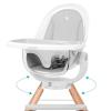 imageMunchkin 360 Cloud Baby and Toddler High Chair with Clear Seat and 360 Swivel White and Grey with Wooden LegsSEAT