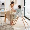 imageMunchkin 360 Cloud Baby and Toddler High Chair with Clear Seat and 360 Swivel White and Grey with Wooden LegsSEAT
