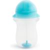 imageMunchkin Any Angle Sippy Cup for Toddlers Weighted Toddler Straw Cup with Click Lock Lid 10 Ounce 2 Pack BlueGreenBlueGreen