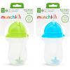 imageMunchkin Any Angle Sippy Cup for Toddlers Weighted Toddler Straw Cup with Click Lock Lid 10 Ounce 2 Pack BlueGreenBlueGreen