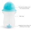 imageMunchkin Any Angle Sippy Cup for Toddlers Weighted Toddler Straw Cup with Click Lock Lid 10 Ounce 2 Pack BlueGreenGreenBlue