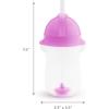 imageMunchkin Any Angle Sippy Cup for Toddlers Weighted Toddler Straw Cup with Click Lock Lid 10 Ounce 2 Pack BlueGreenPinkPurple