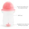 imageMunchkin Any Angle Sippy Cup for Toddlers Weighted Toddler Straw Cup with Click Lock Lid 10 Ounce 2 Pack BlueGreenPinkPurple