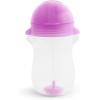 imageMunchkin Any Angle Sippy Cup for Toddlers Weighted Toddler Straw Cup with Click Lock Lid 10 Ounce 2 Pack BlueGreenPinkPurple