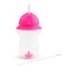 imageMunchkin Any Angle Sippy Cup for Toddlers Weighted Toddler Straw Cup with Click Lock Lid 10 Ounce 2 Pack PinkOrange