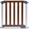 imageMunchkin Auto Close Modern Pressure Mounted Baby Gate for Stairs Hallways and Doors Walk Through with Door 2 x 405 x 29 inches Dark Wood and Silver MetalAuto Close Gate