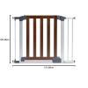 imageMunchkin Auto Close Modern Pressure Mounted Baby Gate for Stairs Hallways and Doors Walk Through with Door 2 x 405 x 29 inches Dark Wood and Silver MetalAuto Close Gate