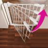 imageMunchkin Auto Close Pressure Mounted Baby Gate for Stairs Hallways and Doors Walk Through with Door Metal White  378 Inch Pack of 1