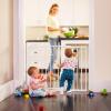 imageMunchkin Auto Close Pressure Mounted Baby Gate for Stairs Hallways and Doors Walk Through with Door Metal White  378 Inch Pack of 1