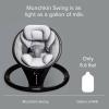 imageMunchkin Baby Swing Portable and Lightweight Bluetooth Enabled Electric Infant Rocker with Natural Sway in 5 Ranges of Motion Newborn Nursery Essentials BlackGrey