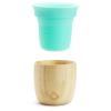 imageMunchkin Bambou Open Training Cup Suction Bowl and Spoon Set for Babies and Toddlers NonToxic Bamboo and FoodGrade SiliconeCup  Suction Bowl and Spoon