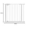 imageMunchkin Easy Close Pressure Mounted Baby Gate for Stairs Hallways and Doors Walk Through with Door Metal White 35x295 Inch Pack of 1White