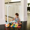 imageMunchkin Easy Close Pressure Mounted Baby Gate for Stairs Hallways and Doors Walk Through with Door Metal White 35x295 Inch Pack of 1White