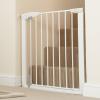 imageMunchkin Easy Close Pressure Mounted Baby Gate for Stairs Hallways and Doors Walk Through with Door Metal White 35x295 Inch Pack of 1White