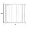imageMunchkin Easy Close Pressure Mounted Baby Gate for Stairs Hallways and Doors Walk Through with Door Metal White 35x295 Inch Pack of 1White
