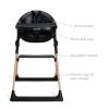 imageMunchkin Float Baby High Chair Foldable and Easy to Clean for Babies and Toddlers White with Wooden LegsBlack