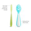 imageMunchkin Gentle Dip Baby Spoons for Self Feeding and Baby Led Weaning 3 Pack PinkPurpleBlueGreen