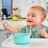 imageMunchkin Gentle Dip Baby Spoons for Self Feeding and Baby Led Weaning 3 Pack PinkPurpleBlueGreen