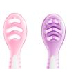 imageMunchkin Gentle Dip Baby Spoons for Self Feeding and Baby Led Weaning 3 Pack PinkPurpleCoralPurple