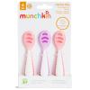 imageMunchkin Gentle Dip Baby Spoons for Self Feeding and Baby Led Weaning 3 Pack PinkPurpleCoralPurple
