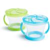 imageMunchkin Happy Snacker Snack Catcher and Any Angle Weighted Straw Trainer Cup Set 4 Pack BlueGreenBlueGreen
