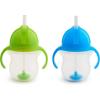 imageMunchkin Happy Snacker Snack Catcher and Any Angle Weighted Straw Trainer Cup Set 4 Pack BlueGreenGreenBlue