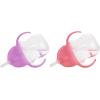 imageMunchkin Happy Snacker Snack Catcher and Any Angle Weighted Straw Trainer Cup Set 4 Pack BlueGreenPinkPurple