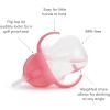 imageMunchkin Happy Snacker Snack Catcher and Any Angle Weighted Straw Trainer Cup Set 4 Pack BlueGreenPinkPurple