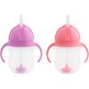 imageMunchkin Happy Snacker Snack Catcher and Any Angle Weighted Straw Trainer Cup Set 4 Pack BlueGreenPinkPurple