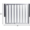 imageMunchkin Loft Hardware Mounted Baby Gate for Stairs Hallways and Doors Extends 265quot 40quot Wide Silver AluminumTemporary Gate