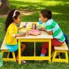 imageMunchkin Lunch Bento Box for Kids Includes Utensils YellowGreen