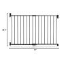 imageMunchkin Push to Close Baby Gate Hardware Mounted Safety Gate for Stairs Hallways and Doors Extends 285quot to 45quot Wide Metal Dark Grey