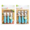imageMunchkin Raise Toddler Fork and Spoon Utensil Set Rest Keeps Tip Off Table BPA Free 4 Pack BlueGreenBlue