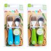 imageMunchkin Raise Toddler Fork and Spoon Utensil Set Rest Keeps Tip Off Table BPA Free 4 Pack BlueGreenBlueGreen