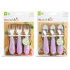 imageMunchkin Raise Toddler Fork and Spoon Utensil Set Rest Keeps Tip Off Table BPA Free 4 Pack BlueGreenPurple