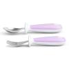 imageMunchkin Raise Toddler Fork and Spoon Utensil Set Rest Keeps Tip Off Table BPA Free 4 Pack BlueGreenPurple