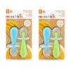 imageMunchkin Silicone Scoop Trainer Spoons with Choke Guard for Baby Led Weaning 4 Count PinkPurpleBlueGreen