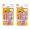 imageMunchkin Silicone Scoop Trainer Spoons with Choke Guard for Baby Led Weaning 4 Count PinkPurplePinkPurple