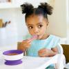 imageMunchkin Silicone Scoop Trainer Spoons with Choke Guard for Baby Led Weaning 4 Count PinkPurplePinkPurple