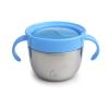 imageMunchkin Snack Stainless Steel Snack Catcher Cup with Lid 9 Ounce Pink 1 PackBlue