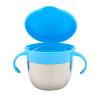 imageMunchkin Snack Stainless Steel Snack Catcher Cup with Lid 9 Ounce Pink 1 PackBlue