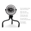 imageMunchkin Stroller Fan  Portable Fan for Travel Baby Gear Accessory with 4 Speeds Flexible Clipon Leg Attachment Rechargeable Battery Black with Multicolored LED Lights
