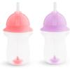 imageMunchkin Any Angle Sippy Cup for Toddlers Weighted Toddler Straw Cup with Click Lock Lid 10 Ounce 2 Pack BlueGreenPinkPurple