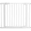 imageMunchkin Auto Close Pressure Mounted Baby Gate for Stairs Hallways and Doors Walk Through with Door Metal White  378 Inch Pack of 1