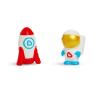 imageMunchkin Galaxy Buddies Water Safe Light Up Baby and Toddler Bath Toy Astronaut ampamp Rocket Ship
