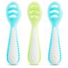 imageMunchkin Gentle Dip Baby Spoons for Self Feeding and Baby Led Weaning 3 Pack PinkPurpleBlueGreen