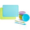 imageMunchkin LoveaBowls and Silicone Placemat Set Includes 4 Bowls 4 Lids 2 Spoons and 2 Placemats2pk Placemats  BowlsSpoons