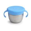 imageMunchkin Snack Stainless Steel Snack Catcher Cup with Lid 9 Ounce Pink 1 PackBlue