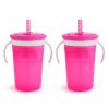imageMunchkin SnackCatch ampamp Sip 2in1 Snack Catcher and 2 Piece SpillProof Cup Pink